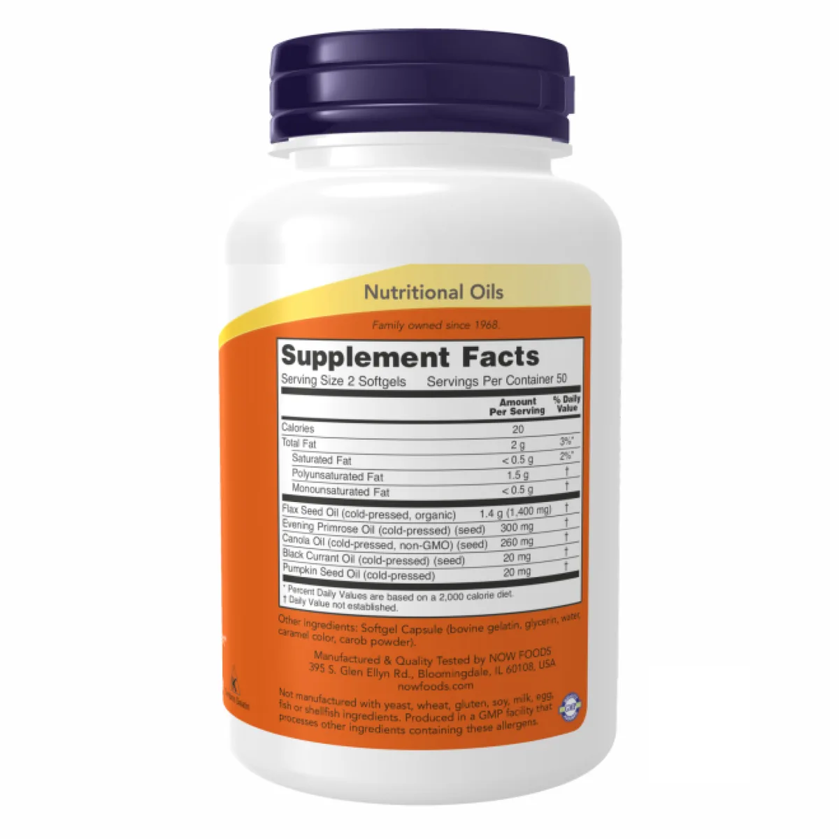 Омега 3-6-9 NOW Foods 1000 мг 250 капсул желатинові