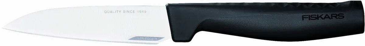 Кухонный нож для овощей Fiskars Hard Edge, 11 см, нержавеющая сталь, пластиковый корпус, черный