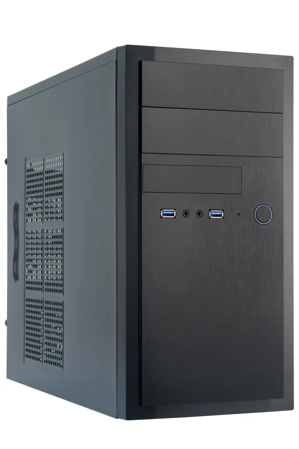 Корпус CHIEFTEC Elox HT-01B, без БЖ, 2xUSB3.1, VGA 340мм, mATX, чорний