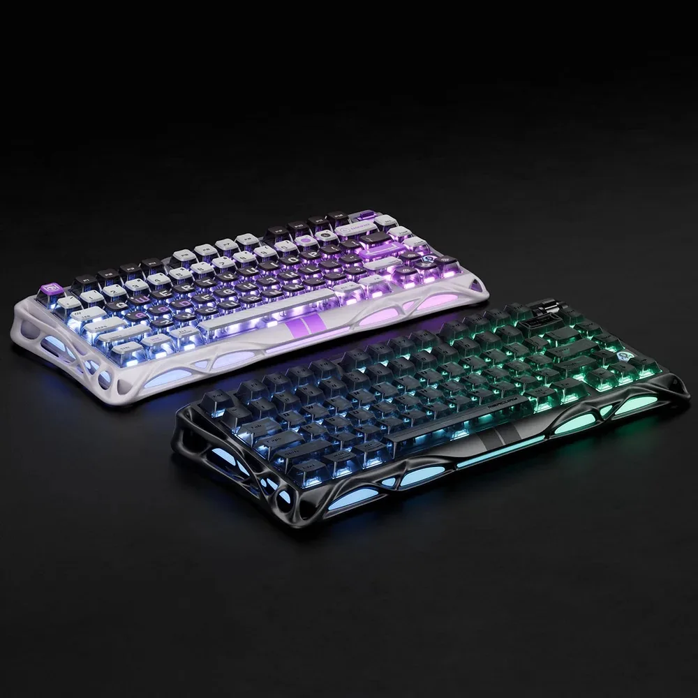 Клавіатура механічна GravaStar Mercury V75 80keys, Magnetic Jade Pro, 8K, USB-A, RGB, Mecha Gray