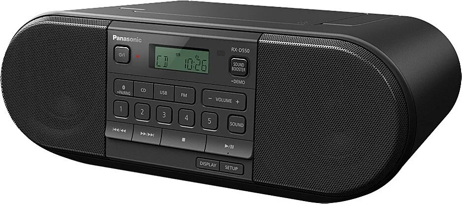 Магнітола Panasonic 20 Вт Bluetooth USB 346х130х239 мм Чорна