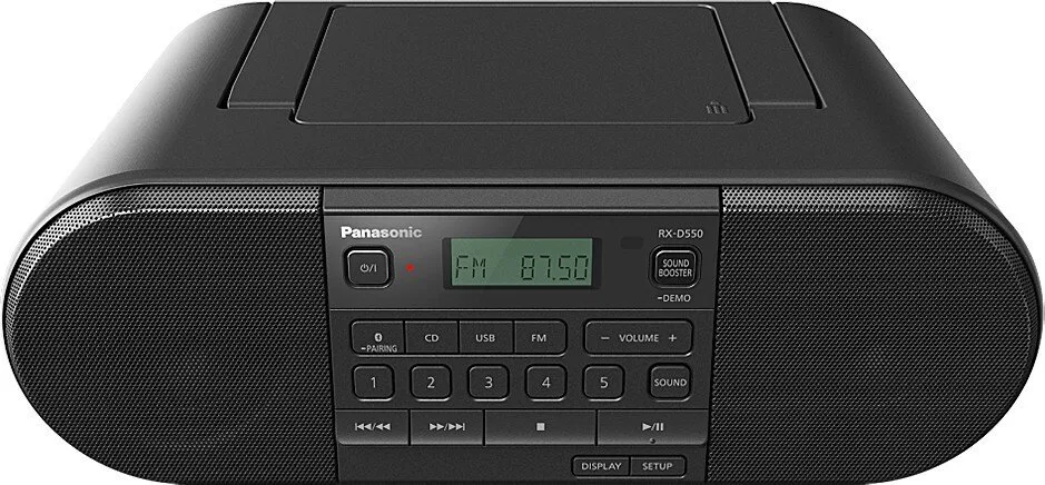 Магнітола Panasonic 20 Вт Bluetooth USB 346х130х239 мм Чорна