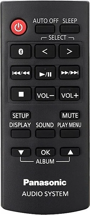 Магнітола Panasonic 20 Вт Bluetooth USB 346х130х239 мм Чорна