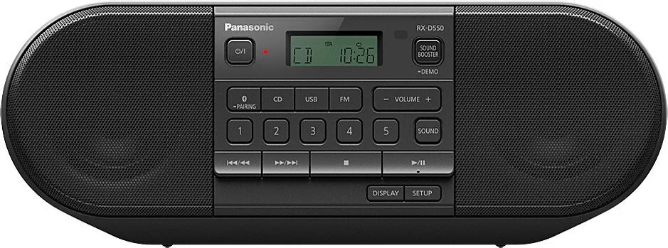 Магнітола Panasonic 20 Вт Bluetooth USB 346х130х239 мм Чорна