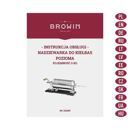 Шприц ковбасний Browin нержавіюча сталь 5 кг горизонтальний