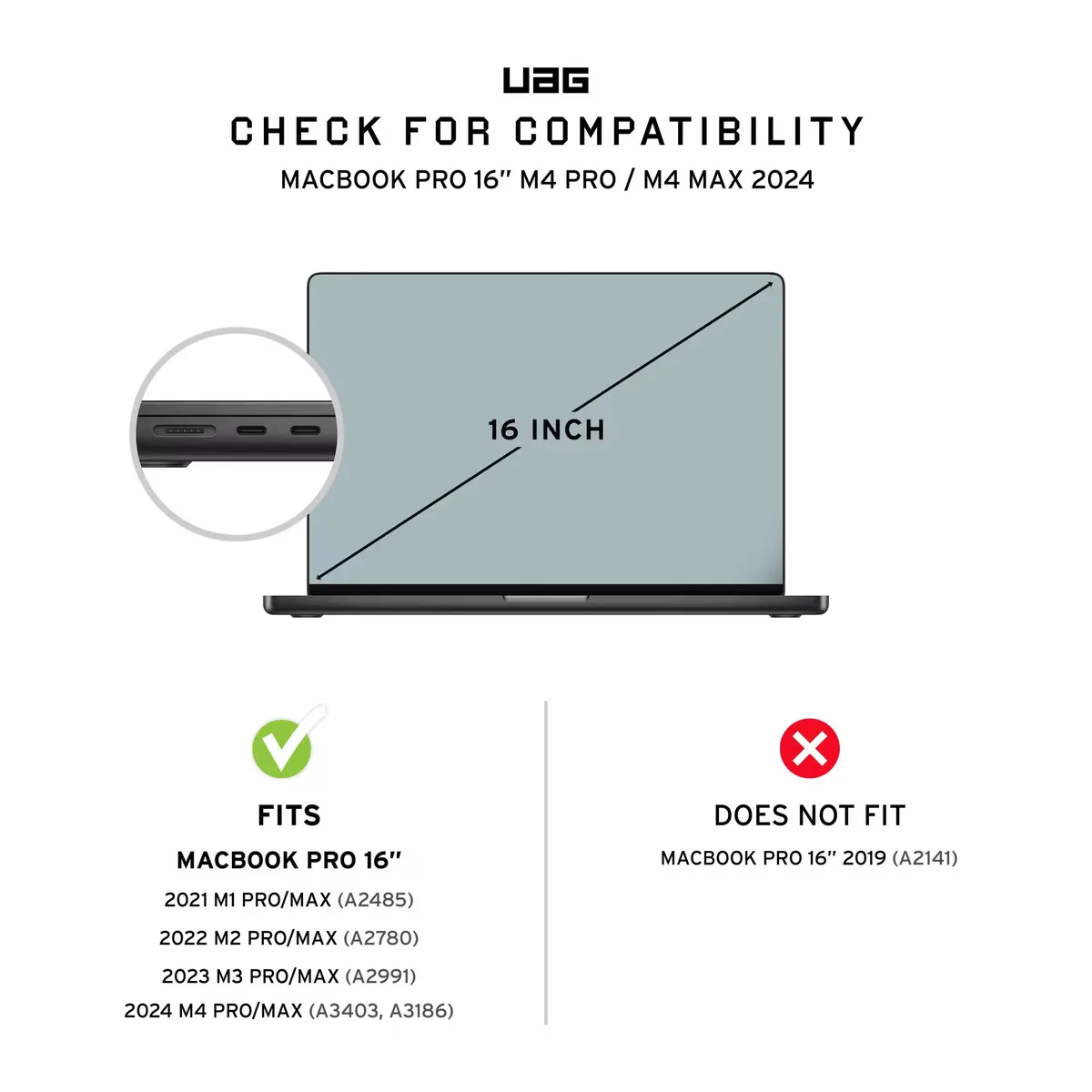 Чохол UAG для MacBook Pro 16"(2021-2023), Essential Armor, Ice