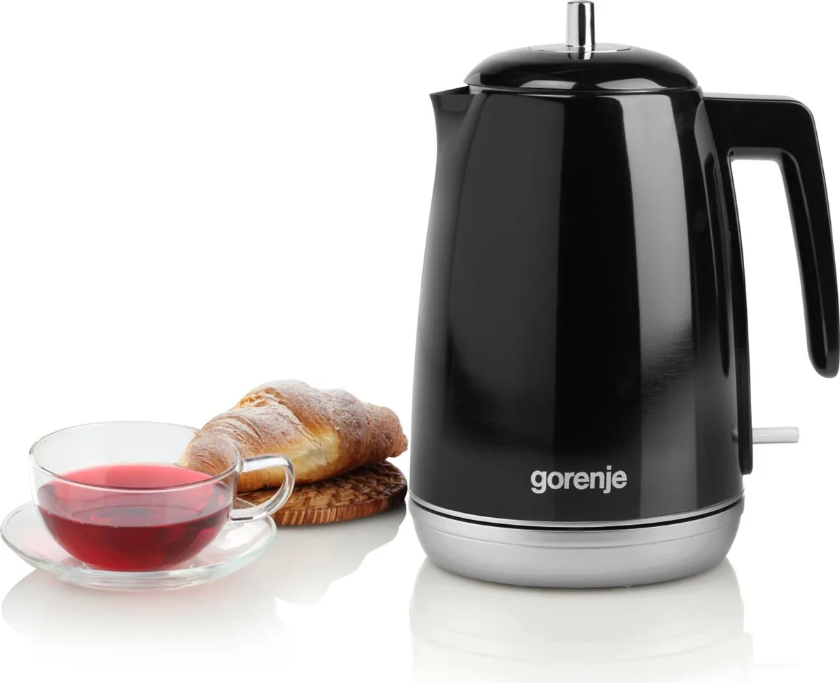 Електрочайник Gorenje 1,7 л Пластик Метал Чорний