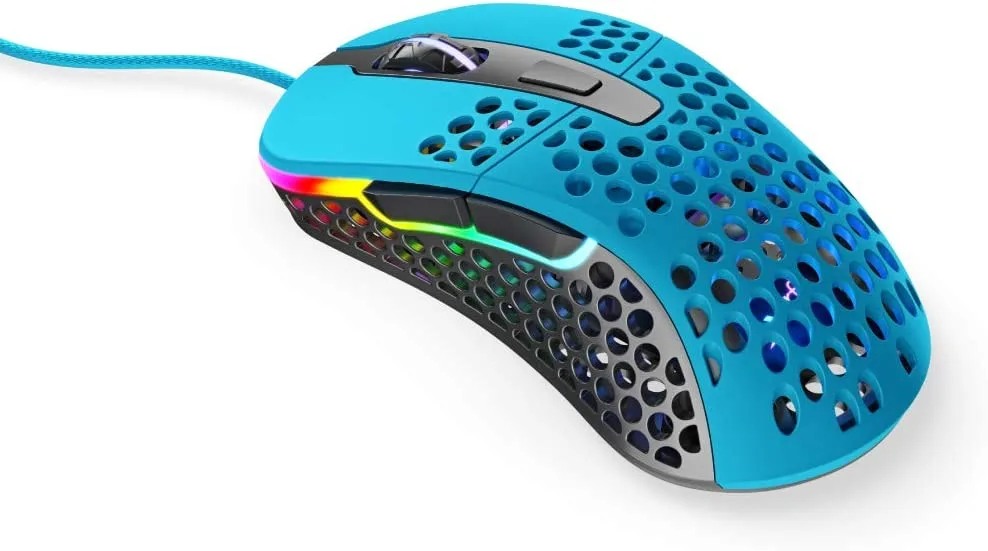 Миша Xtrfy M4, USB-A, RGB, Miami Blue.