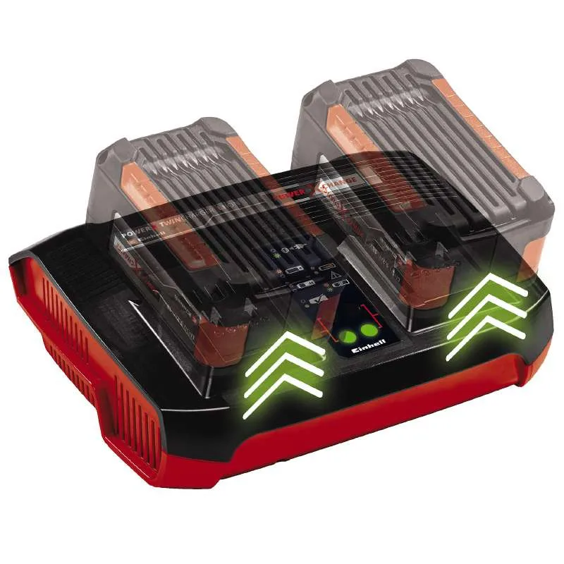 Комплект акумуляторів і зарядного пристрою Einhell Twincharger PXC 2x18В 2x4.0А·год