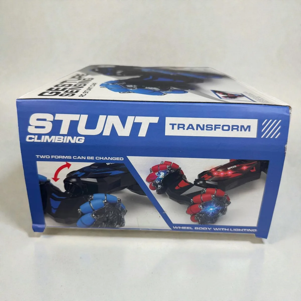 Большая трюковая детская машинка Racing STUNT с двумя пультами 29х19х10 см пластик синяя