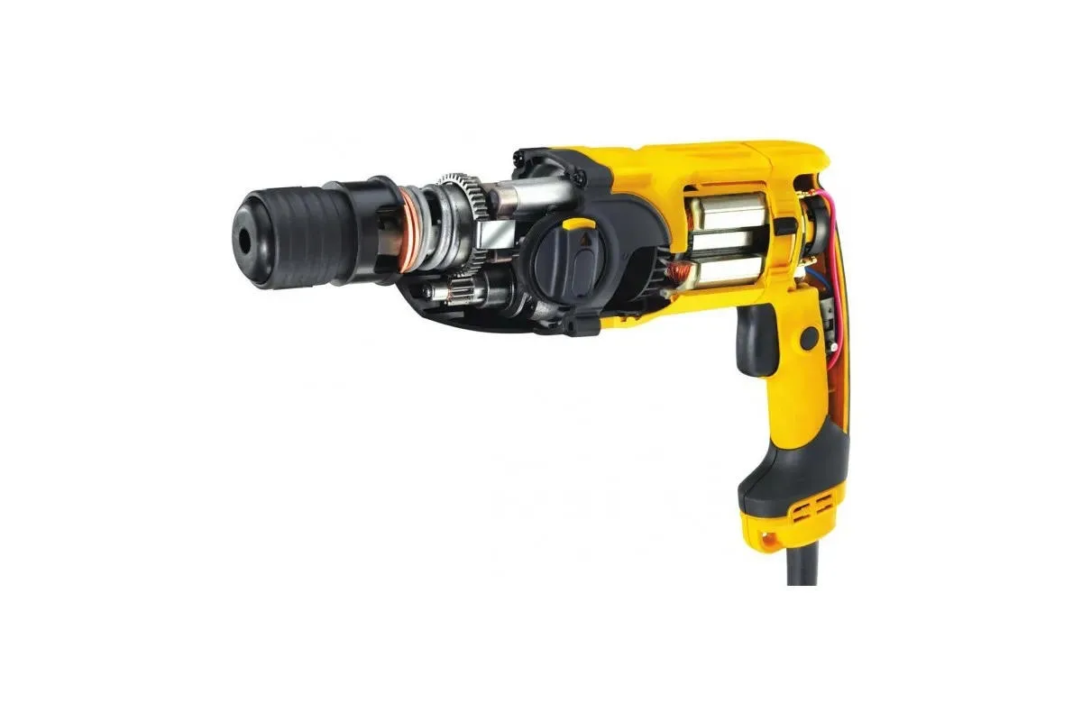 Перфоратор DeWalt SDS-Plus 800 Вт, 2.6 Дж, 0-5500 уд/хв, 0-1500 об/хв, 3 режими, у комплекті кейс, вага 2.6 кг.