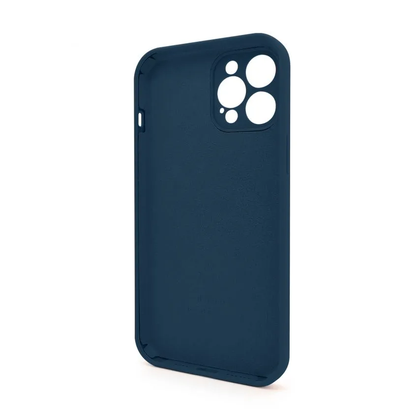 Чохол силіконовий для Apple iPhone 12 Pro Max  синій закрита камера