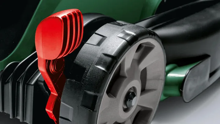 Акумуляторна газонокосарка Bosch CityMower 18V-32-300: 18В, 1х4А·год, ширина косіння 34 см, об'єм травозбірника 31 л, висота різу