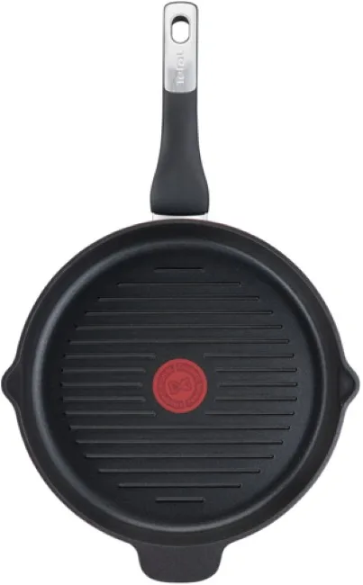 Сковорода-гриль Tefal Unlimited, 26 см, алюмінієва, чорного кольору.