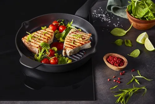 Сковорода-гриль Tefal Unlimited, 26 см, алюмінієва, чорного кольору.