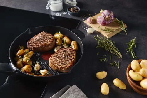 Сковорода-гриль Tefal Unlimited, 26 см, алюмінієва, чорного кольору.