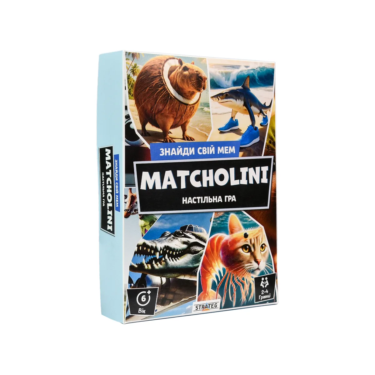 Настільна гра MATCHOLINI на пам'ять 2-4 гравці 6+ 14х10х2,5 см картки