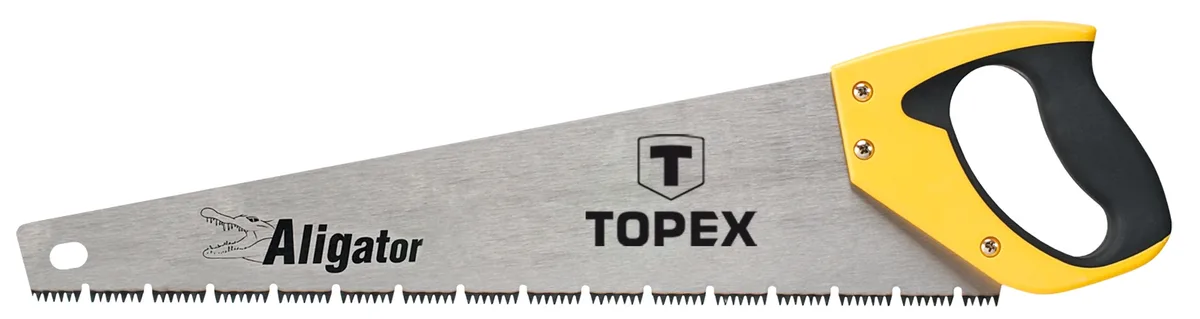 Дерев'яна ножівка TOPEX Aligator, 450 мм, 7 зубців на дюйм.