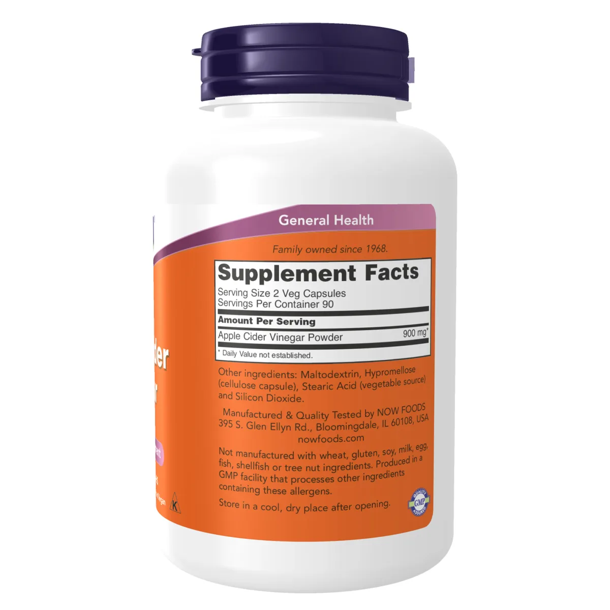Яблучний оцет Now Foods 450 мг 180 вегетаріанських капсул