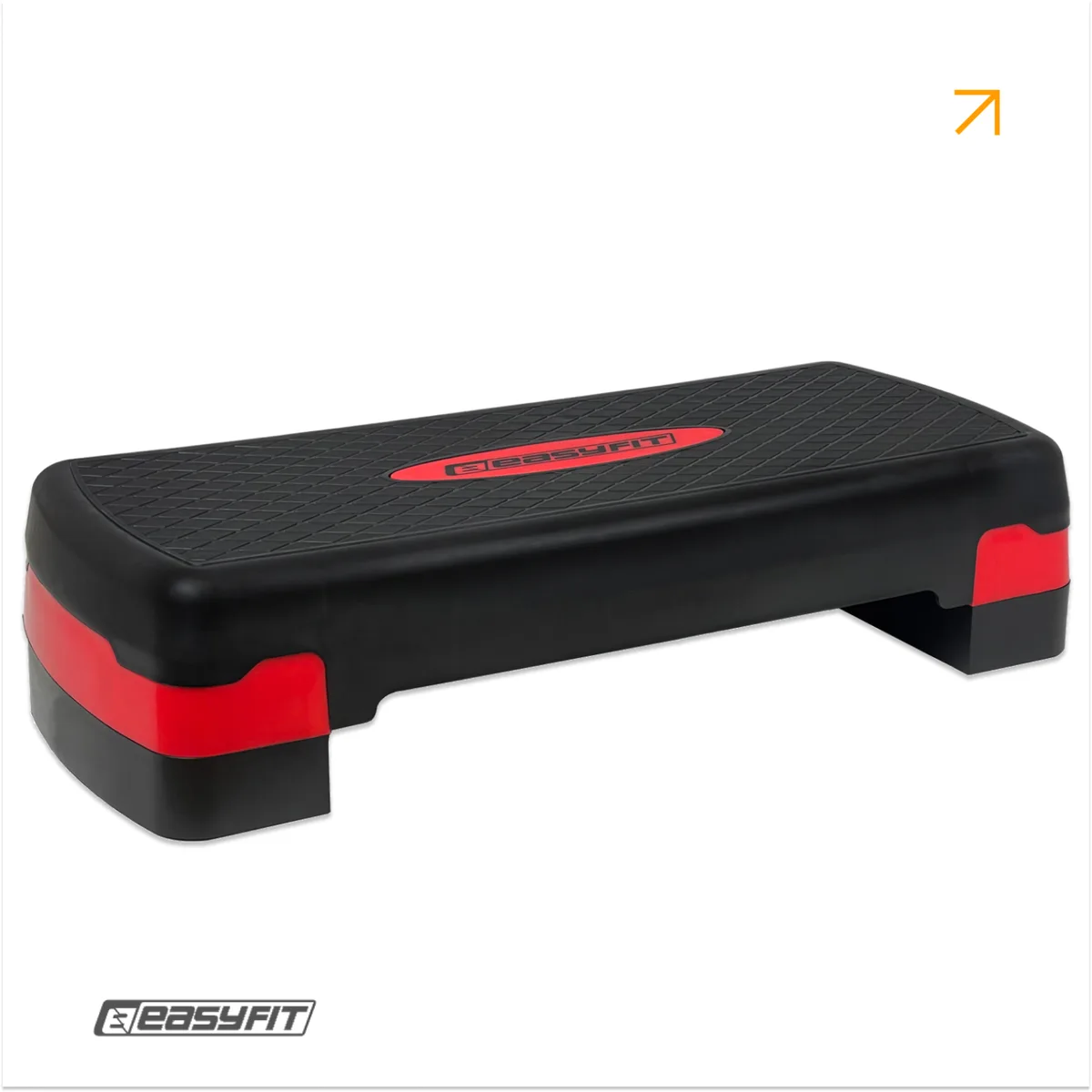 Степ-платформа EasyFit пластик 68х28 см 10+5 см Чорна