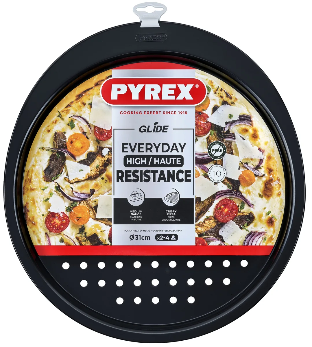 Форма для пиццы Pyrex углеродная сталь 31 см черная