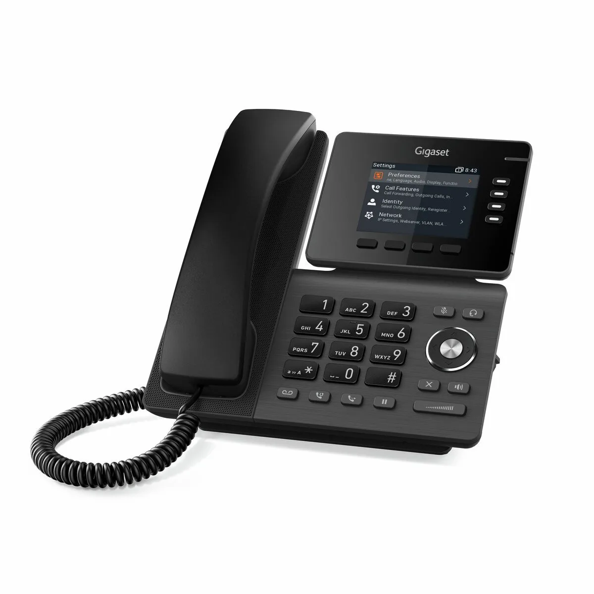 Телефон IP Gigaset Pro Professional P810B, 2xGE LAN, 4 SIP линии, 1xUSB-A, BT 5.2, PoE, 3.36" цветной TFT дисплей, черный.