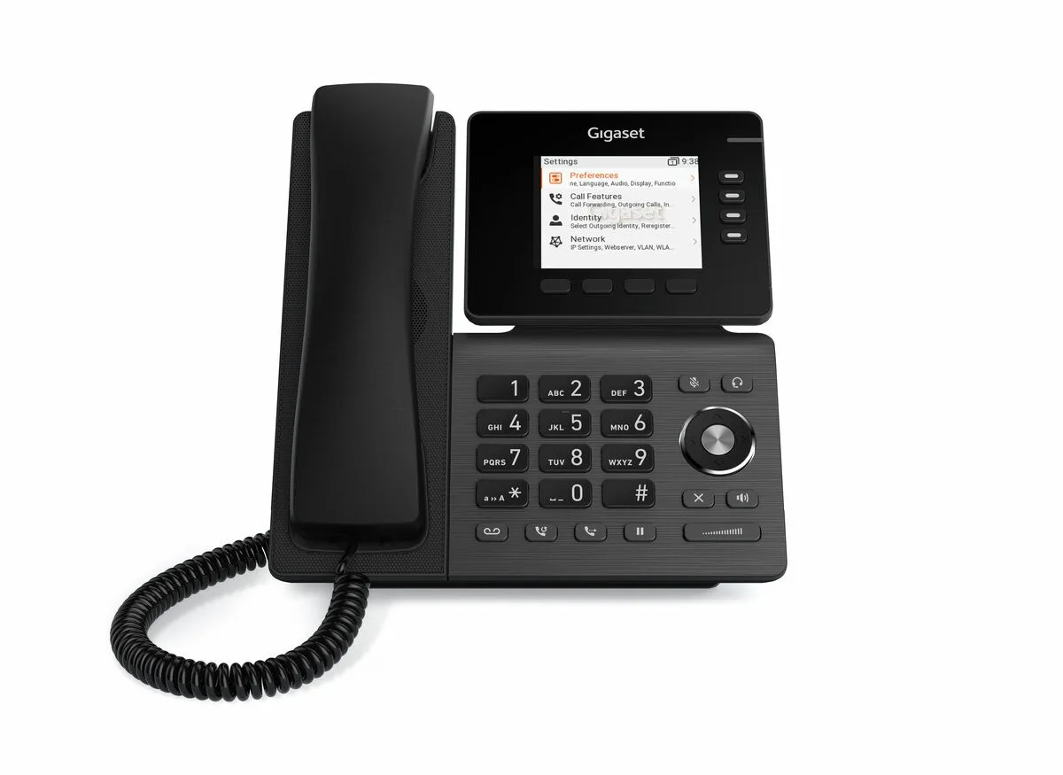 Телефон IP Gigaset Pro Professional P810B, 2xGE LAN, 4 SIP линии, 1xUSB-A, BT 5.2, PoE, 3.36" цветной TFT дисплей, черный.