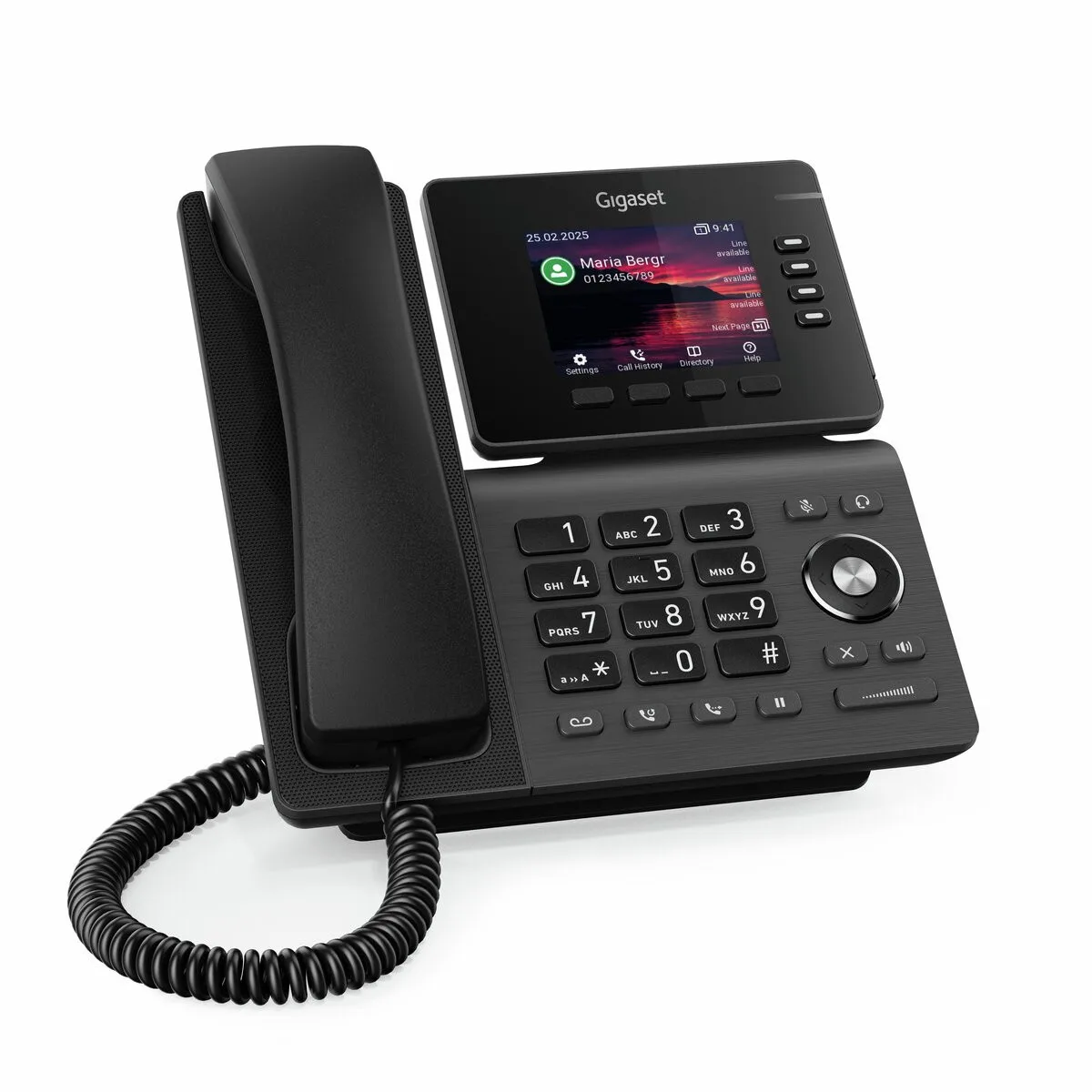 Телефон IP Gigaset Pro Professional P810B, 2xGE LAN, 4 SIP линии, 1xUSB-A, BT 5.2, PoE, 3.36" цветной TFT дисплей, черный.