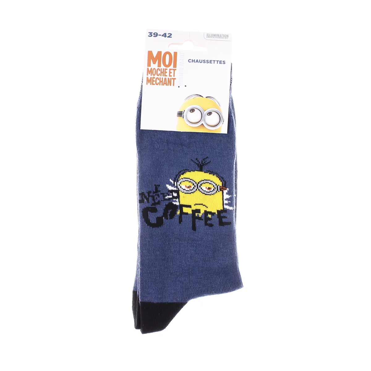 Шкарпетки MINIONS 58% бавовна 39-42 синьо-блакитний