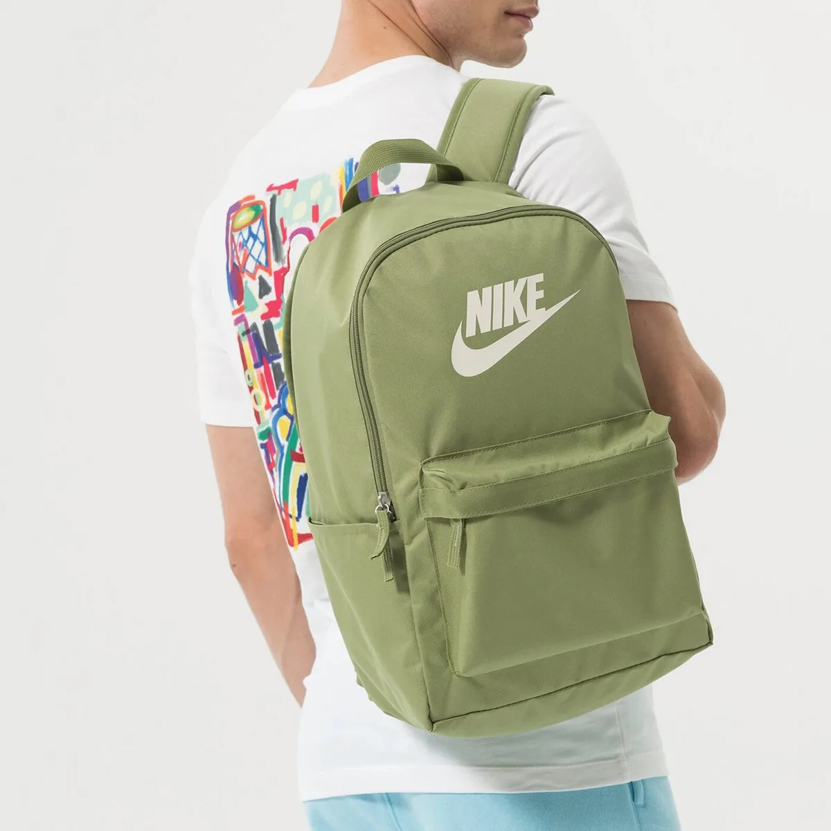 Рюкзак NIKE 100% полиэстер 43х30х15 см зеленый унисекс