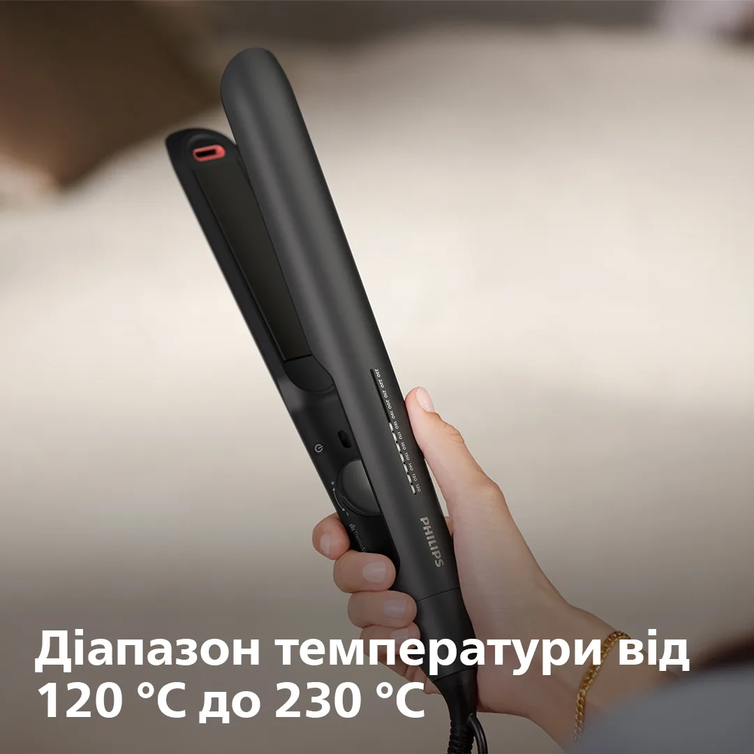 Випрямляч волосся Philips Керамічний 25х105 мм Чорний