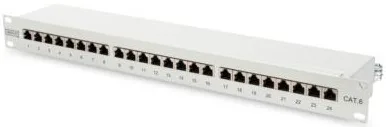 Патч-панель DIGITUS САТ 6 STP, 19", 1U, 24 порти, зібрана