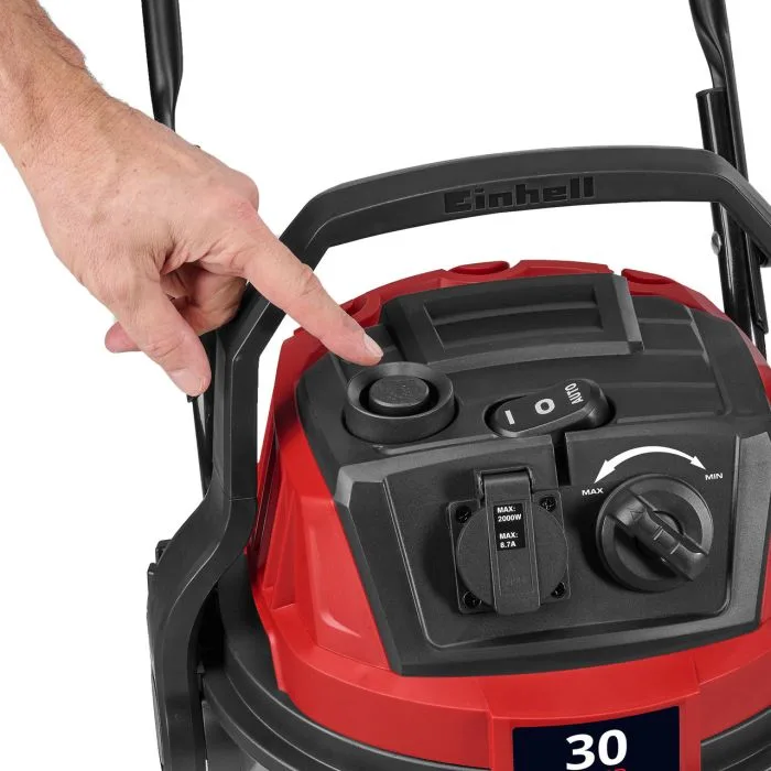 Професійний пилосос Einhell TE-VC 3080 SACL, 1150 Вт, 220 мбар, контейнер 30 л, 230 В/2000 Вт, для вологого та сухого прибирання.