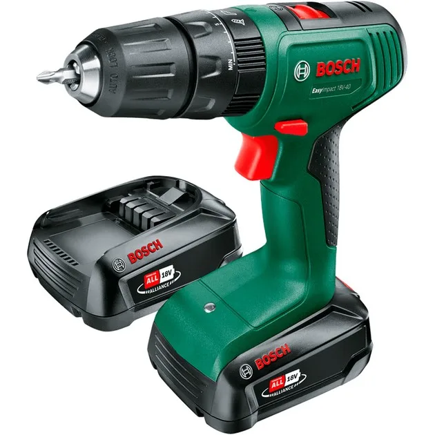 Акумуляторний дриль-шуруповерт Bosch 18 В 1,5 А·год 1,4 кг чорний