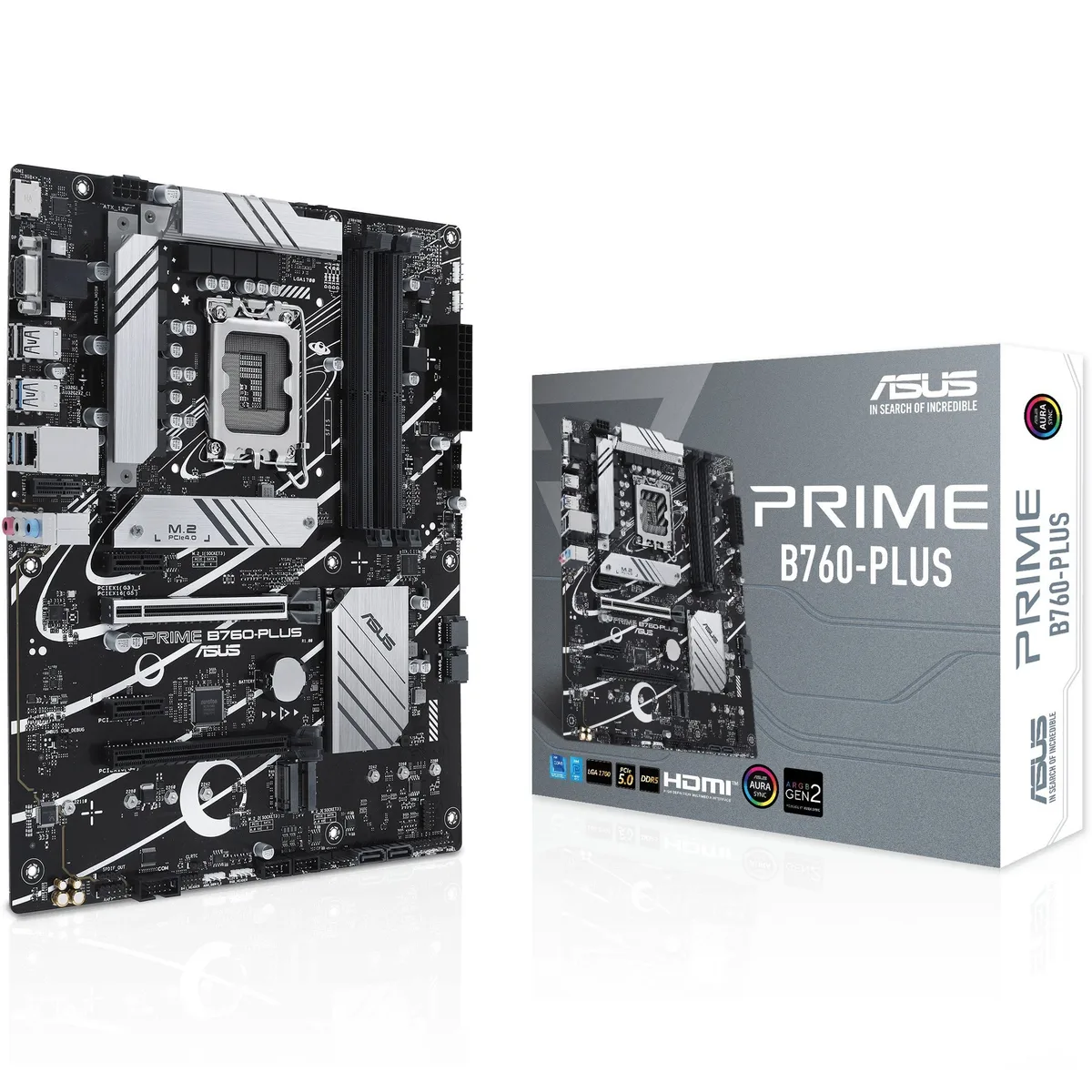 Материнская плата ASUS PRIME B760-PLUS s1700 B760 4xDDR5 M.2 HDMI D-Sub DP ATX