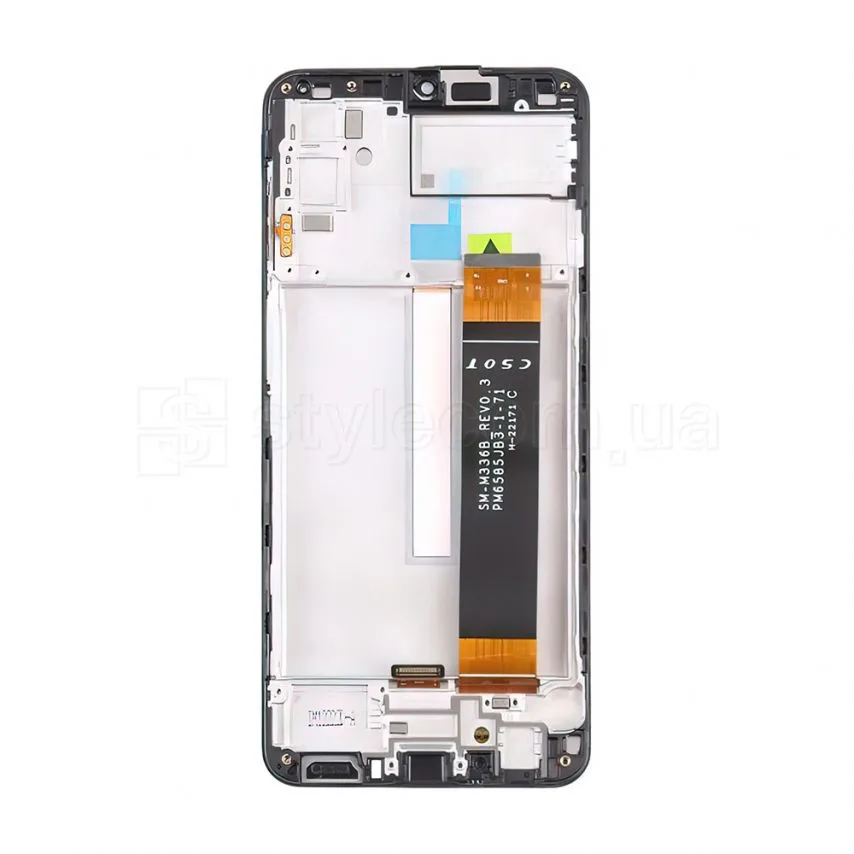 Дисплей Samsung LCD 6,4 дюйми чорний з сенсорним екраном та рамкою Service Original
