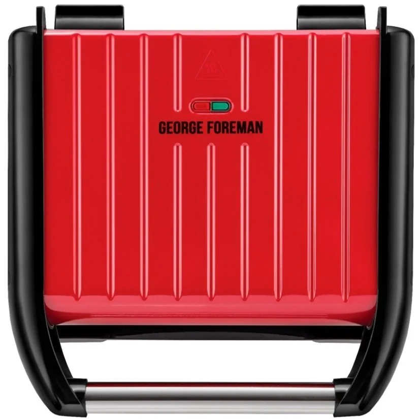 Прижимный гриль Russell Hobbs Family SteelGrill 1650Вт, 1 температурный режим, металлический корпус, красно-черный