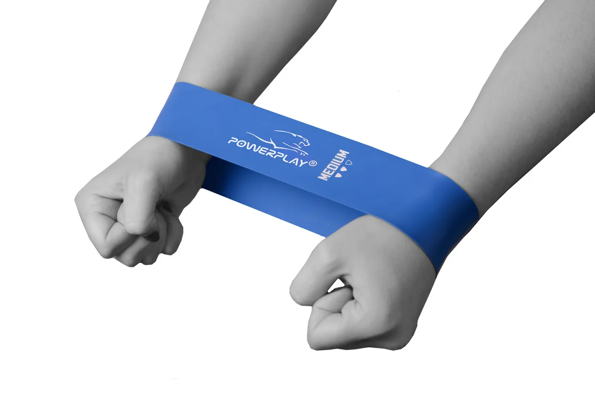 Резинка для фітнесу Active Point Латекс 1мм Середня Синя 7,5 кг