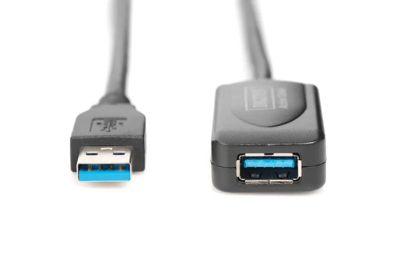 Подовжувач DIGITUS USB 3.0 Active Cable, A/M-A/F, 5м, чорний