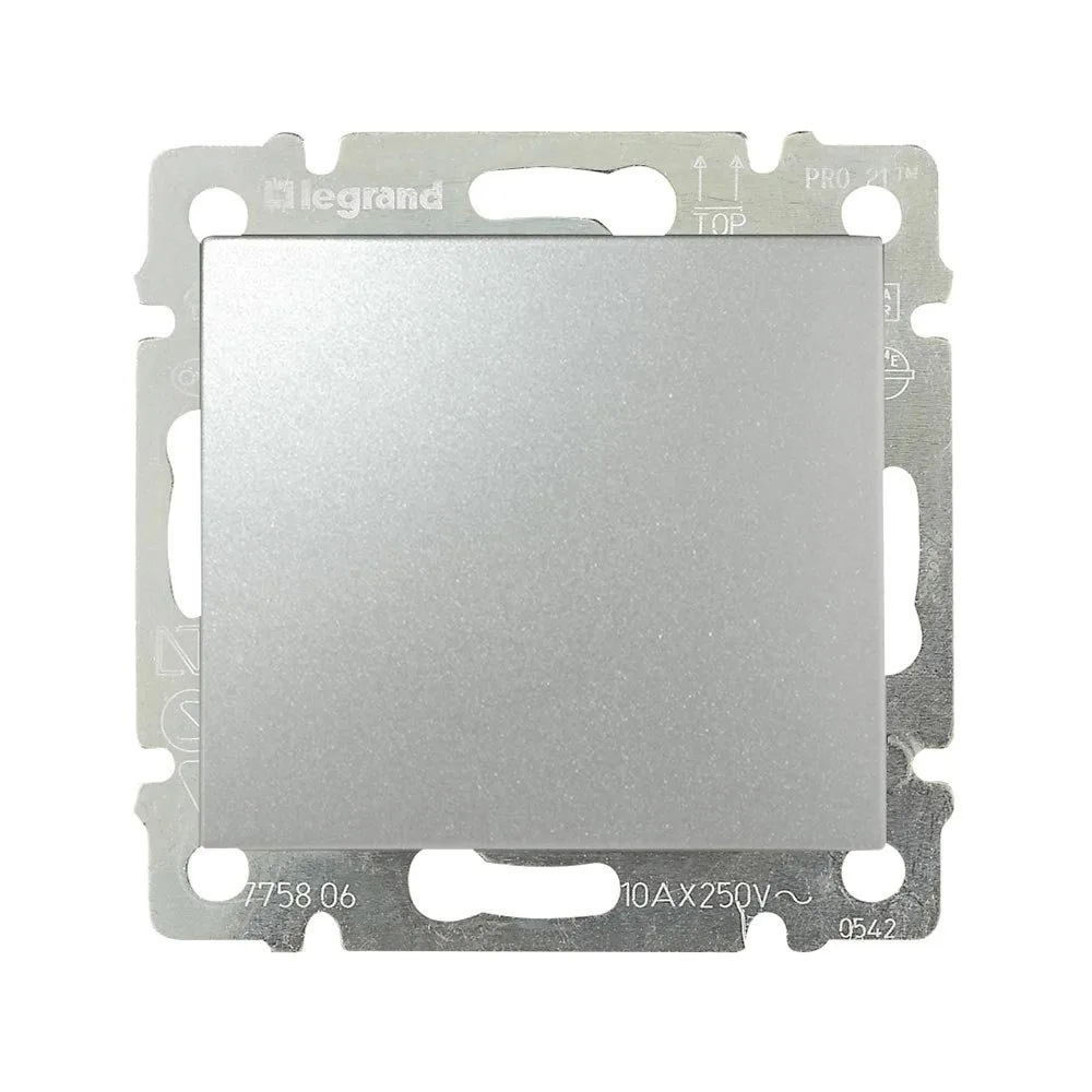 Вимикач Legrand Valena Classic, 10AX, 250V, автоматичні клеми, алюміній