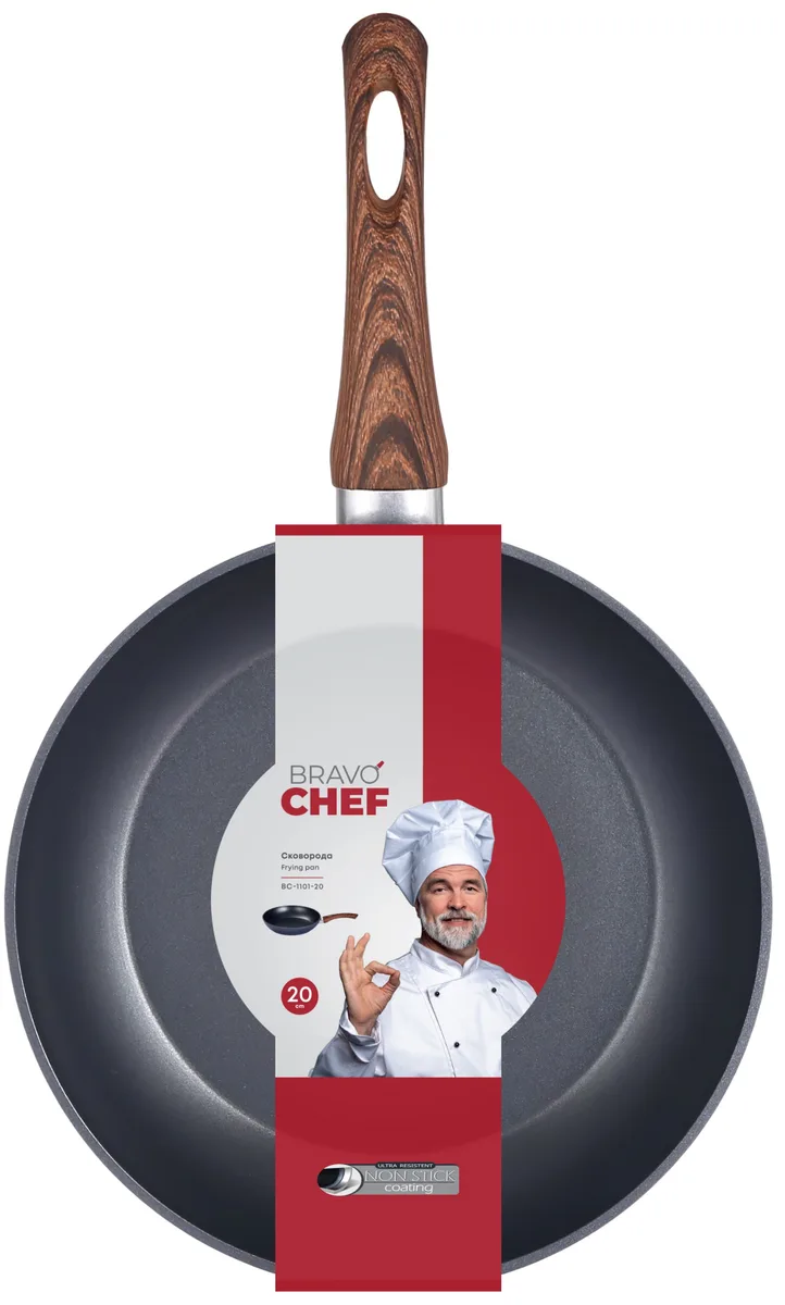 Сковорідка Bravo Chef кований алюміній 20 см чорна