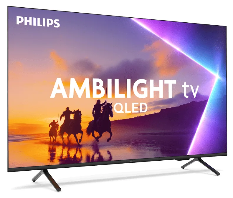 LED телевізор Philips QLED 65 дюймів чорний 4K UHD Ambilight