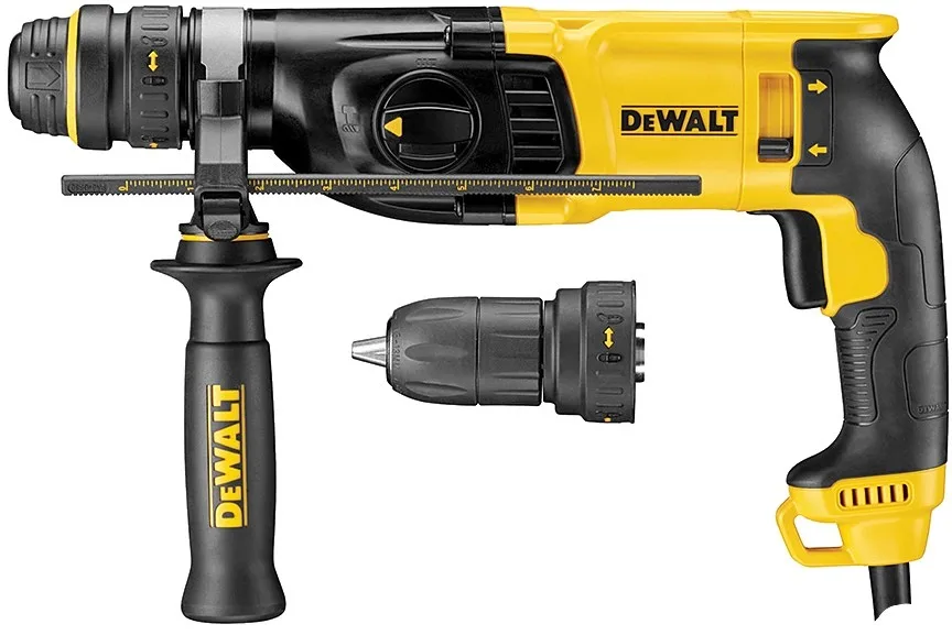 Перфоратор DeWalt SDS-Plus 800Вт 2.8Дж 0-5540об/хв 0-1500об/хв 3 режими в кейсі, вага 3кг.