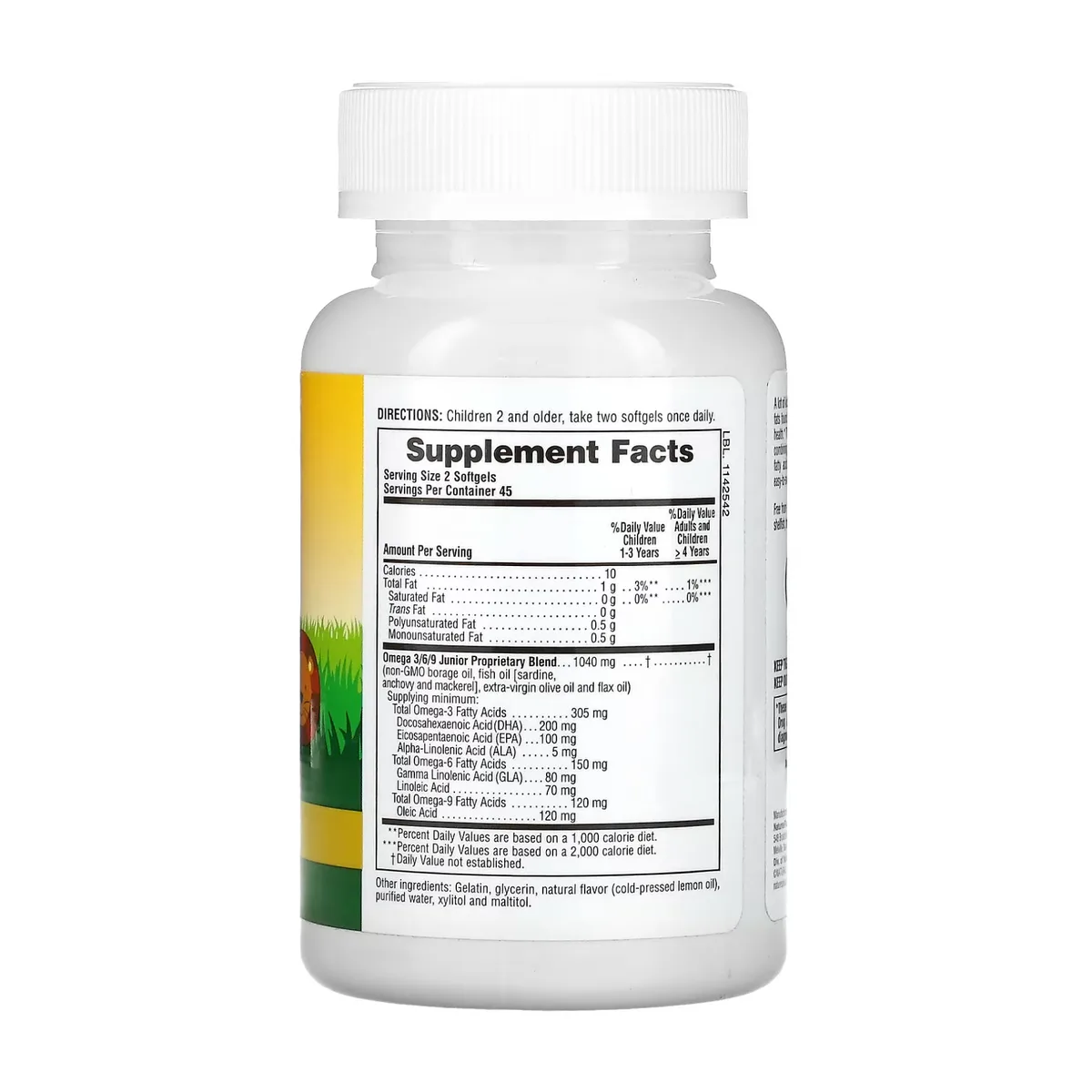 Kids Omega 3 6 9 ProDobro без ГМО 90 капсул лимонный вкус