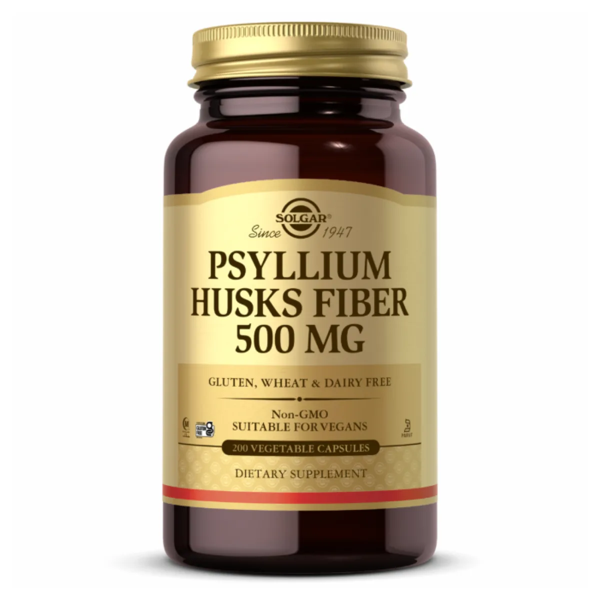 Psyllium Husks Fiber Solgar растительная целлюлоза 500 мг 200 капсул