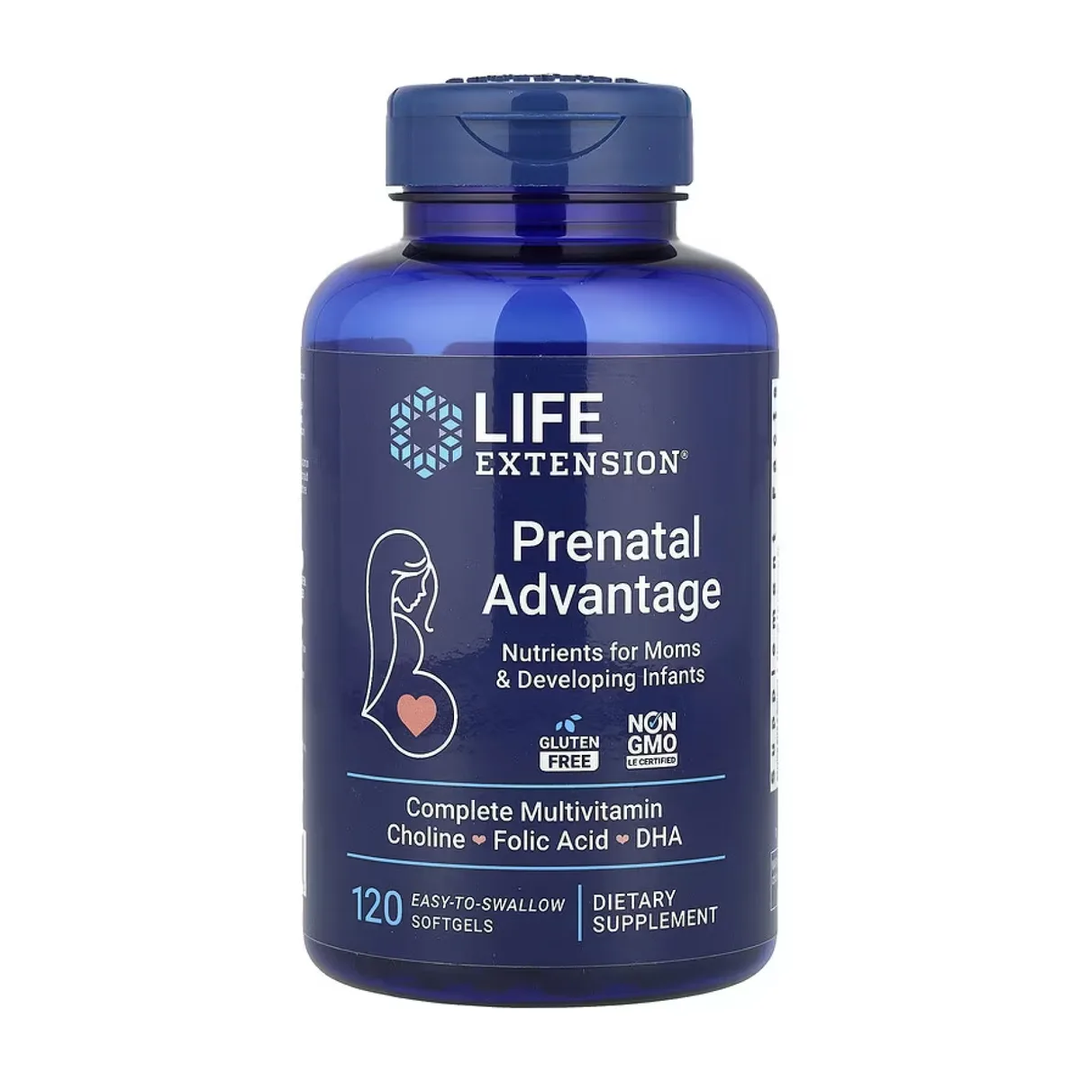 Prenatal Advantage Life Extension диетическая добавка 120 мягких капсул без глютена без ГМО