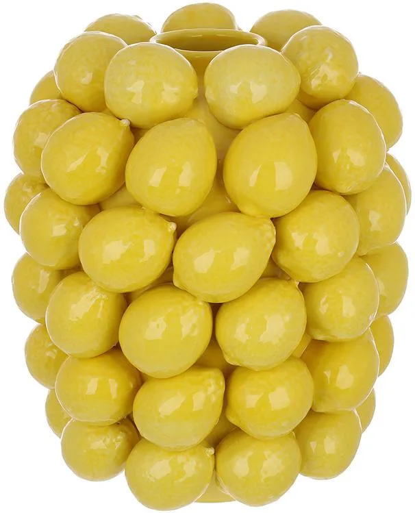 Ваза порцелянова Fruits Lemon з рельєфним декором Ø22х29 см