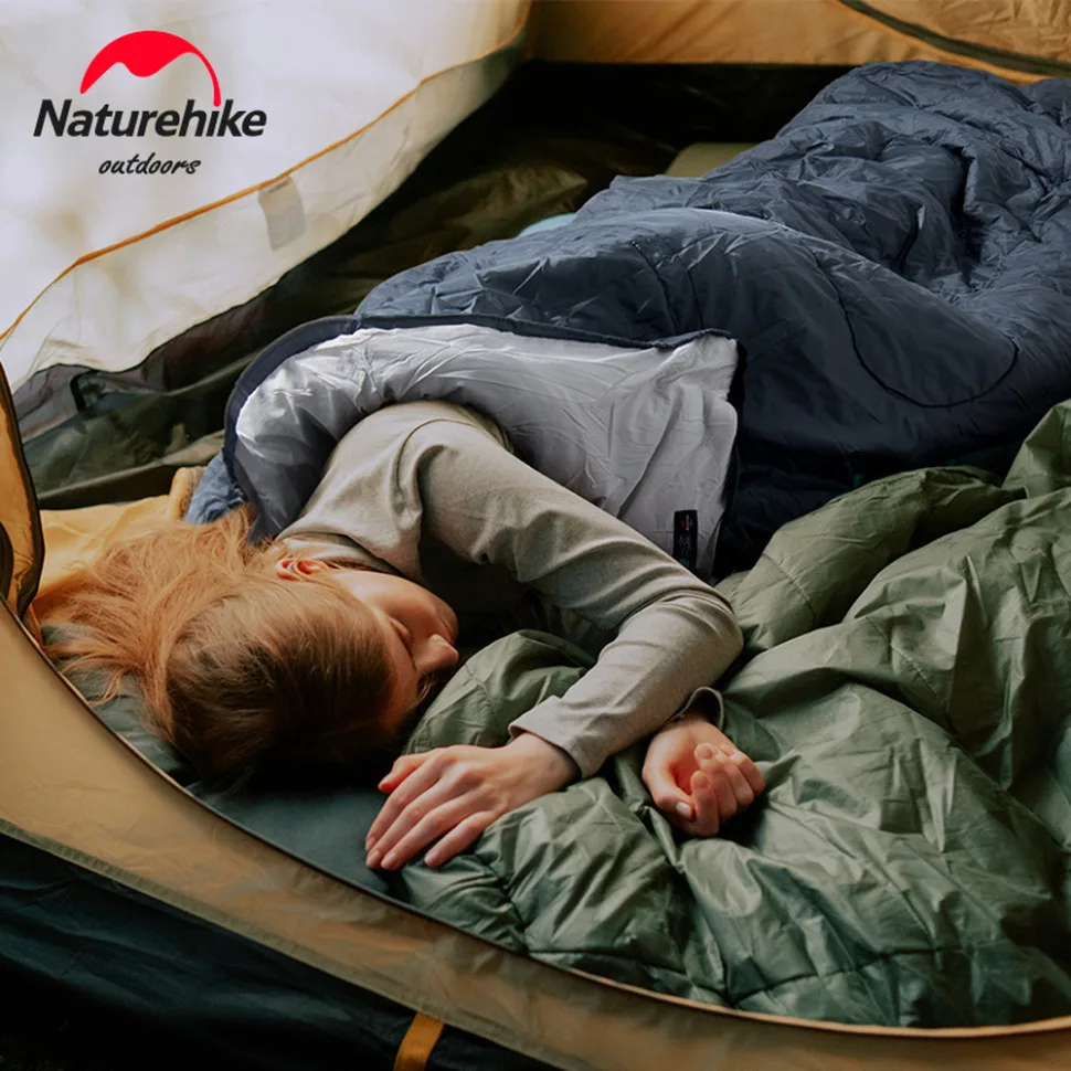 Спальник Naturehike поліестер 220х85 см темно-блакитний