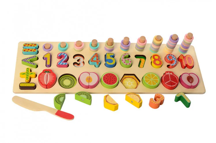 Розвивальний набір першокласника TREE TOYS Дерев'яний 30х20х5 см Багатоколірний