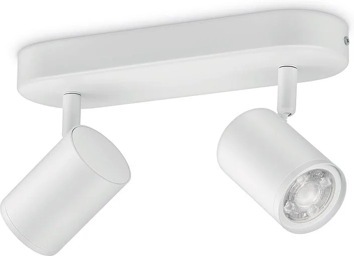 Світильник точковий накладний розумний WiZ IMAGEO Spots, 2х5W, 2200-6500K, RGB, Wi-Fi, білий